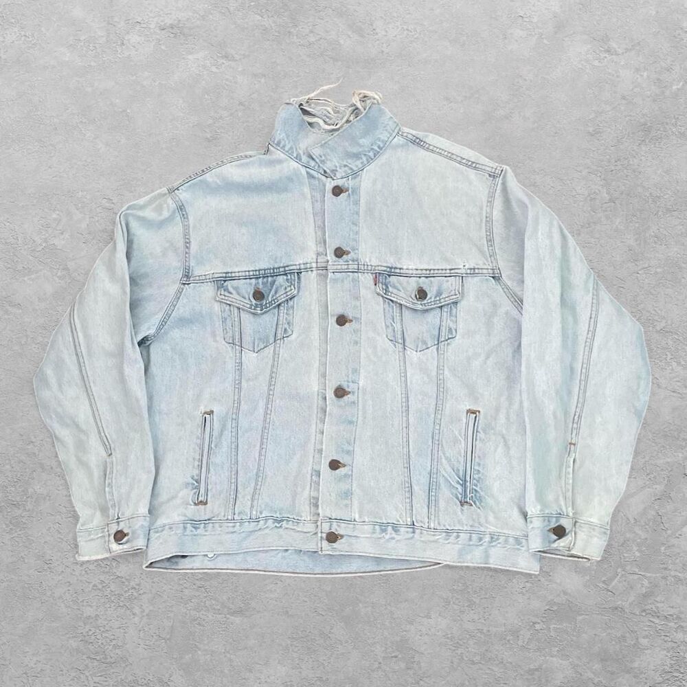 Vintage Levi's 70507-0334 Distressed Trucker Jacket XL 90s Grunge
